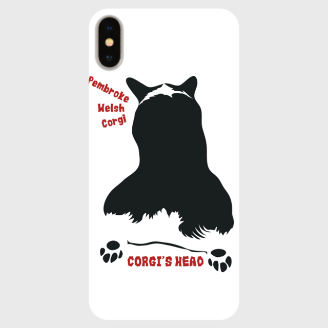 強化ガラス仕上げスマホケースiphone Xr コーギーバックスタイル Corgis Head Shop