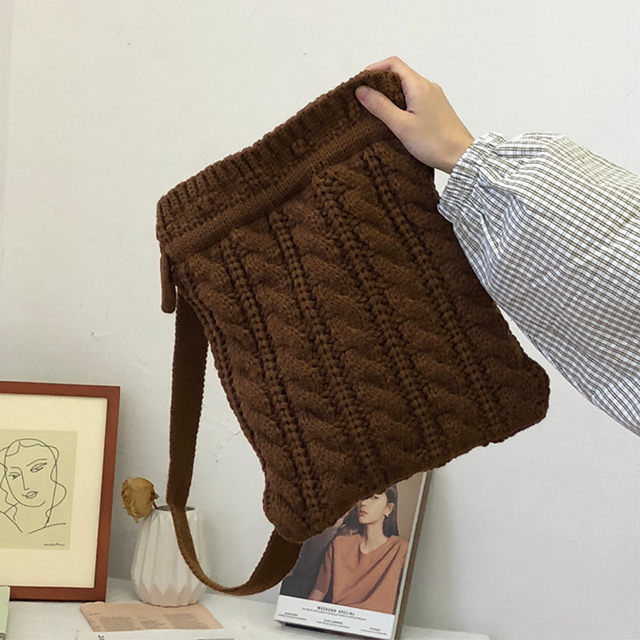 〈カフェシリーズ〉もこもこニットバッグ【moco moco knit bag】