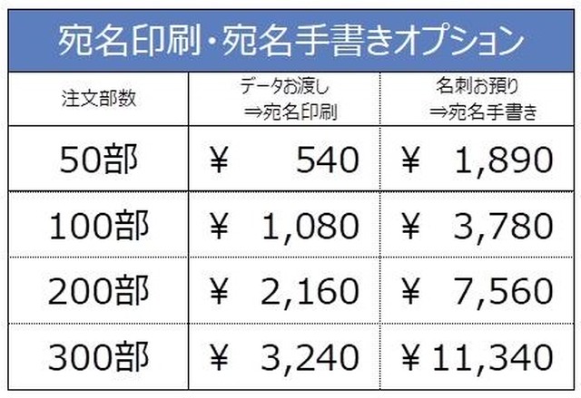 クリスマスポストカード100枚 ロゴ 名入れ無料 ヴェニオ物語