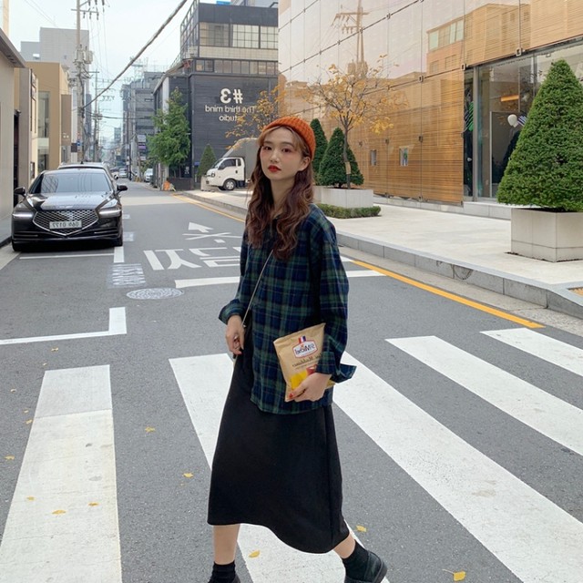 チェック シャツ 長袖 カジュアル ラフ ルーズ 春夏 メンズライク お出かけ デート カフェ トップス Officewalaa オフィスワラア レディースファッション スタイル