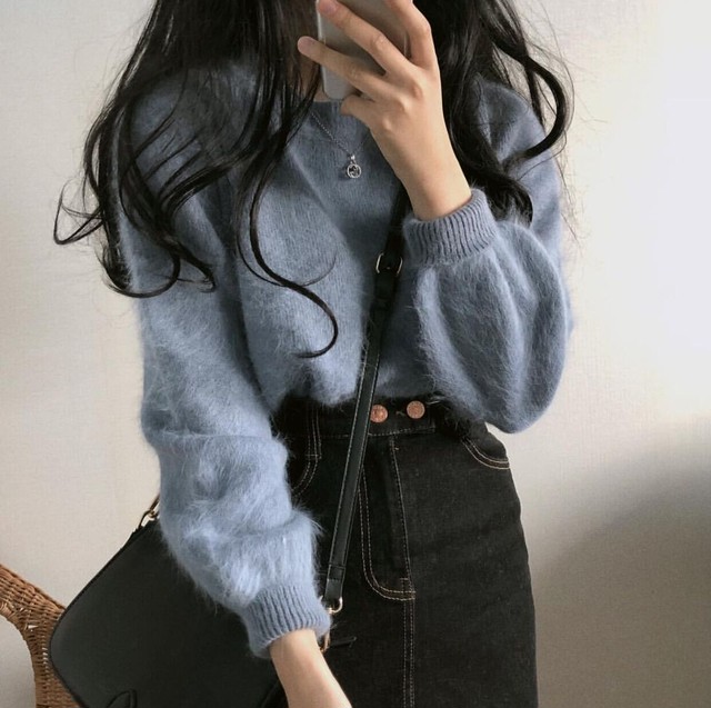 モヘアニットセーター【mohair knit sweater】