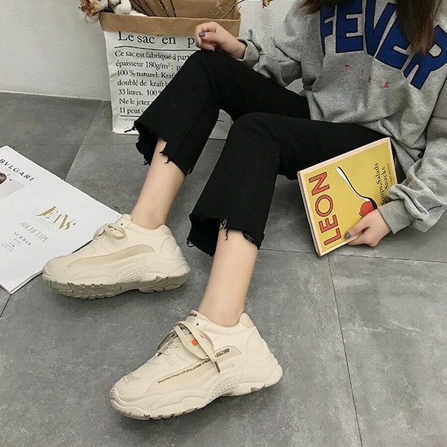 ダッドスニーカー 2カラー 厚底 韓国ファッション レディース 厚底スニーカー ボリューム スニーカー ダッドシューズ ラウンドトゥ スボーツ 歩きやすい カジュアル Chiko チコ プチプラレディースファッション通販 韓国ファッション