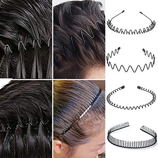 Jpcs Lattcure シンプル カチューシャ ウェーブ 8本セット ヘアバンド メンズ レディース ヘアアクセサリー 金属製 前髪 髪飾り 固定 メイク スポーツ 洗顔用 Az Japan Classic Store