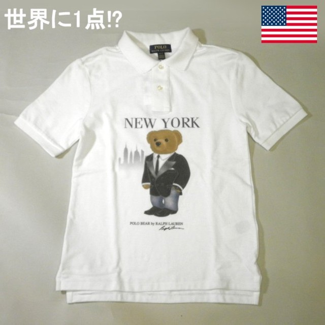 ラルフローレン ボーイズ ポロベアーポロシャツ 半袖 Ralph Lauren Boys タキシードコーデテディーベア New York ニューヨーク アウトレット品 Stephen ホワイト キッズ Boy S Mサイズ レディース兼用 Unitedstyle 1