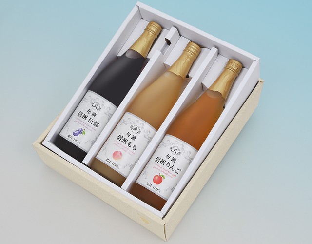 アルプスジュース (もも・巨峰・リンゴ)【桃×1、巨峰×1、リンゴ×1 各710ml】