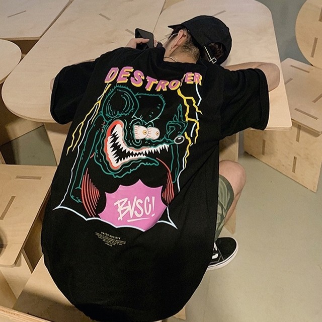 トップス ストリート系アニメ図柄カジュアル通勤tシャツ Momosale ド定番から最新のものまで網羅 ストリート 系ファッション専門店