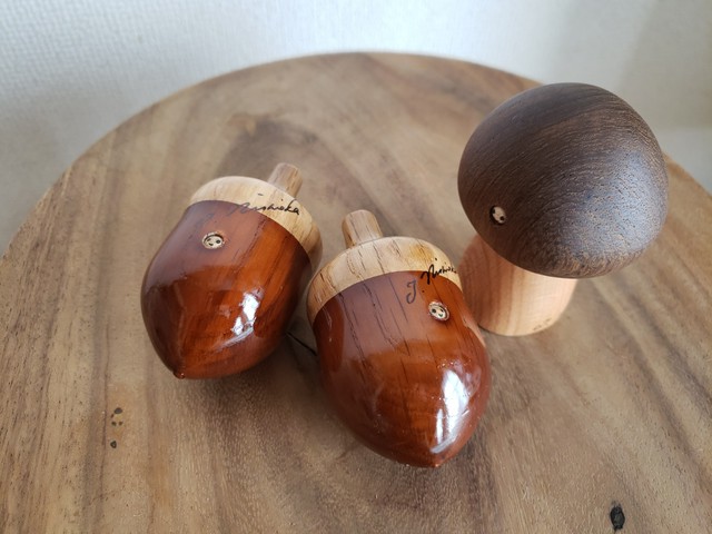 ドングリ 木製 置物 工房西岡