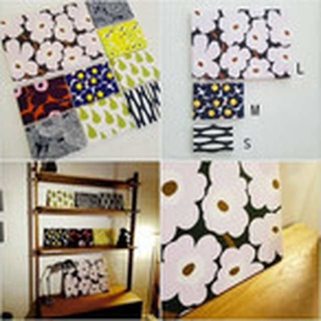 マリメッコ ファブリックパネル ｌサイズ Fabric Panel 北欧 ゆとりのある暮らし 壁掛け 壁飾 パネル お洒落 モダンデザイン 模様替 Clips Room