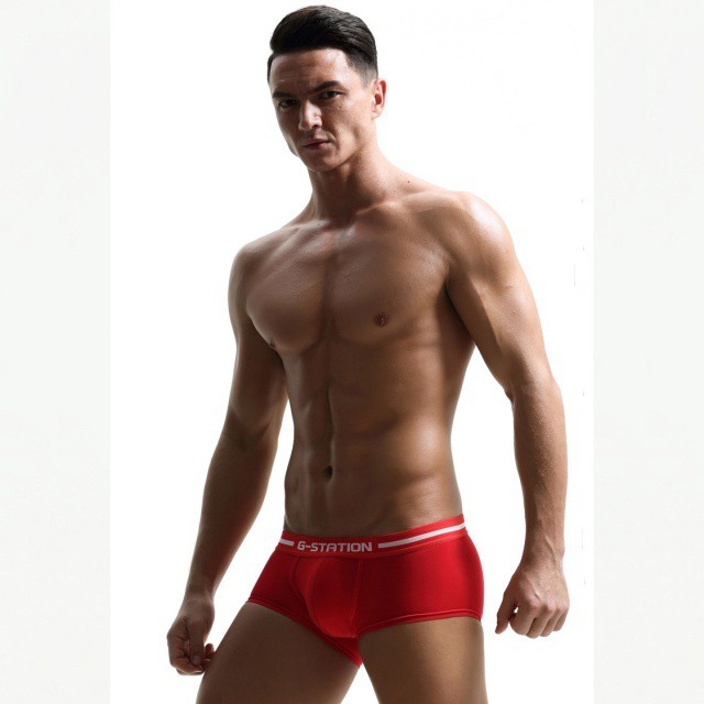 ボクサーパンツ ボクサーブリーフ ボクブリ メンズ下着 メンズアンダーウェア ローライズ 赤 レッド ベーシック セクシー メンズ バディmensbuddy