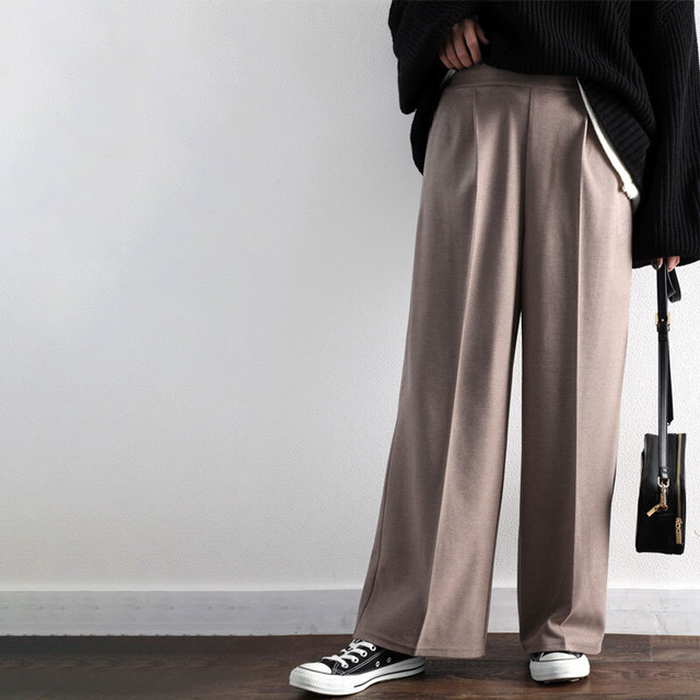 フェイクウールストレッチセンタープレスワイドパンツ Clf027 Classicalelf クラシカルエルフ 公式 Base ベイス レディースファッション ファッション 通販