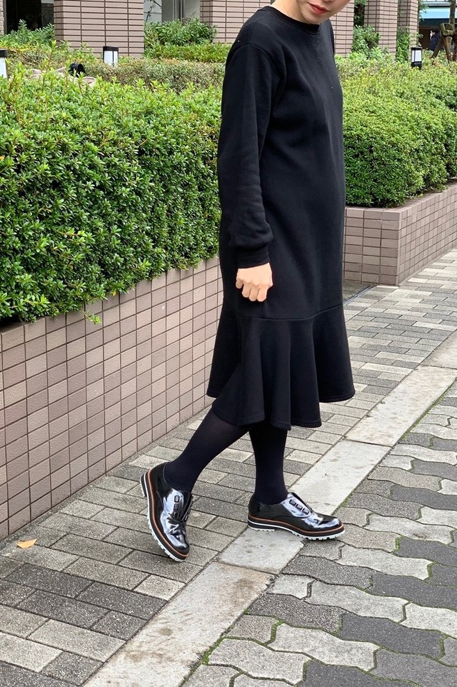 裾ペプラムスウェットワンピース Cle Official