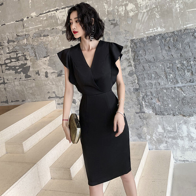 爆安セール 刺繍 五分袖 ひざ丈 ハイウエスト パーティードレス スリム 在庫一掃 Studenjoy Com