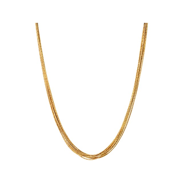 エッセンシャル 10連 シルクネックレス ¥39,600↓