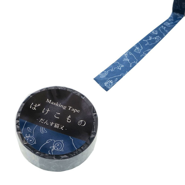 猫マスキングテープ だんす猫又 幅15mm マスノヤ衣料品店 マスノヤ猫雑貨店