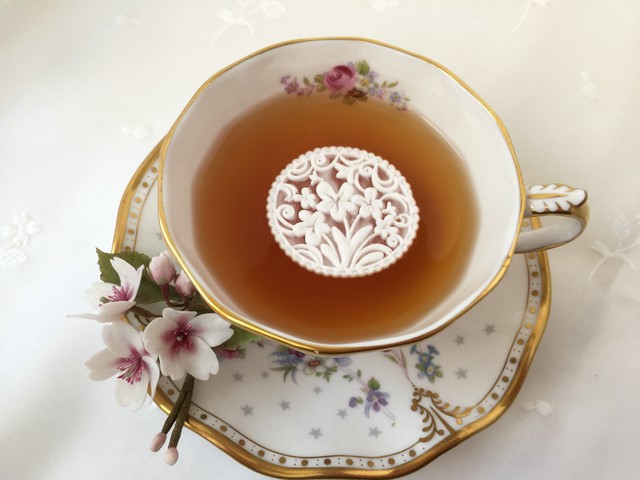 シュガーレース スミレティーセット スクエアーボックス Foliumfloristakarazuka