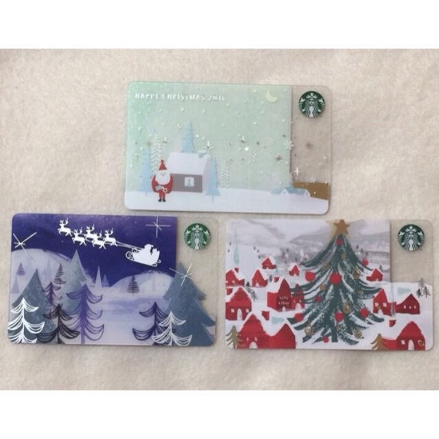 海外 Starbucks 限定 クリスマス カード セット Starbuckskr