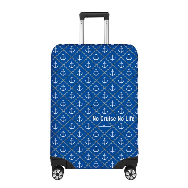 オリジナル スーツケースカバー 錨柄 ブルー あつまれ クルーズファンショップ