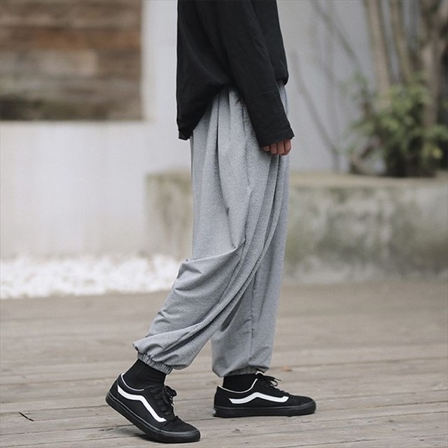 アンクル丈 裾ゴム ワイドパンツ ウエストゴム スウェットパンツ カジュアルパンツ ゆったり バルーンパンツ メンズ カジュアル ストリート メンズ 春 秋 10代 代 30代 M L Xl 取寄 発送目安14 21日営業日 Laff Store For Men ショップ情報 配送スケジュール