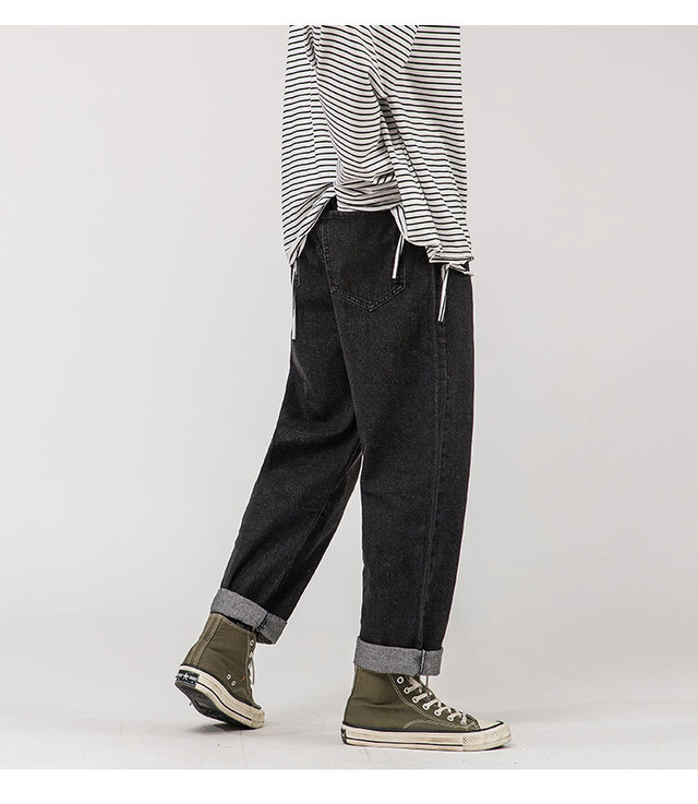 Lappsterメンズブルージーンズハーレムパンツメンズeseストリートデニムバギーワイドレッグルーズパンツプラスサイズ5xl 大きめサイズ ワイドパンツ Lappster公式ストア Efect