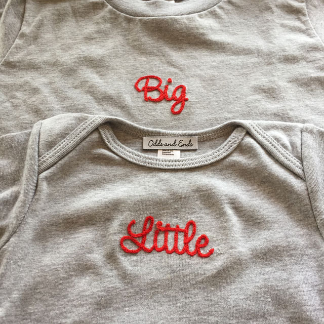 販売終了 2人姉妹兄弟でお揃い ロンパース Tシャツ2枚組ギフトセット Little Big 出産祝い Iicoto Baby Gift イイコト ベビー ギフト