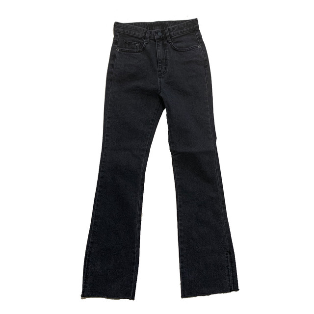 【Crudely Hommes】Cut Slit Flare Denim