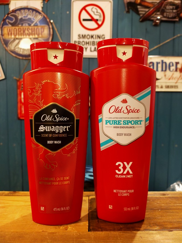 オールドスパイス Old Spice ボディソープ Swagger Pure Sport アメリカ マンケーブストア Man Cave Store ガレージ アメリカン雑貨 ホットドッグ 美容室