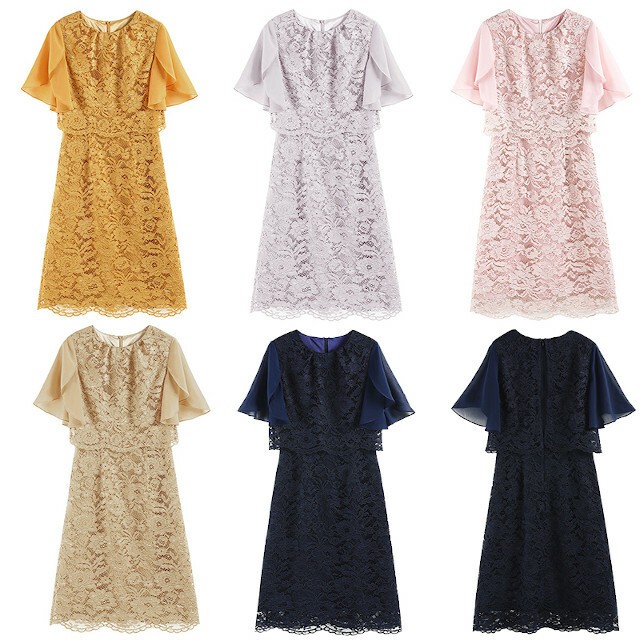 予約販売 結婚式 ドレス ワンピース レース パーティードレス 二次会 お呼ばれ 半袖 上品 オシャレ シンプル 大きいサイズ 人気 韓国 激安 大人 発表会 フォーマル 入学 卒業 シースルー 5部袖 Favoritdress