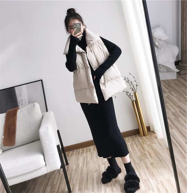 秋 オータム ニット ワンピース 秋冬 冬ワンピ タートルネック ハイネック ゆったりワンピース ロング丈 ロングワンピース シンプル 無地 I599 Bshop