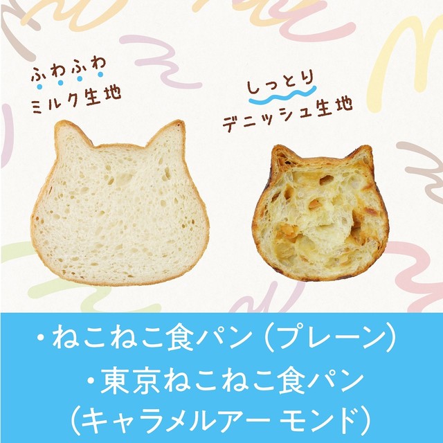 ☆新ハウス☆　東京ねこねこ食パン（キャラメルアーモンド）＆ねこねこ食パン（プレーン）【送料・税込】