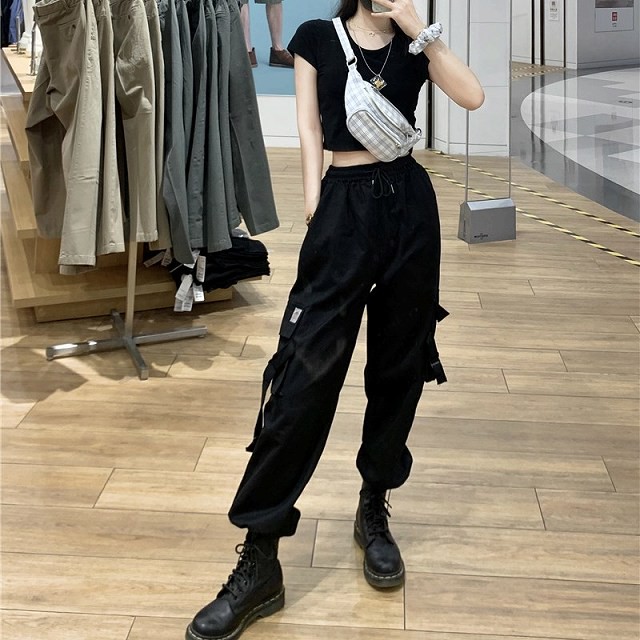 パンツ レディース 40代 韓国 コーデ 30代 パンツ ボーイッシュ カジュアル ポケット ベルト 代 おしゃれ 大人 可愛い ワンピの里