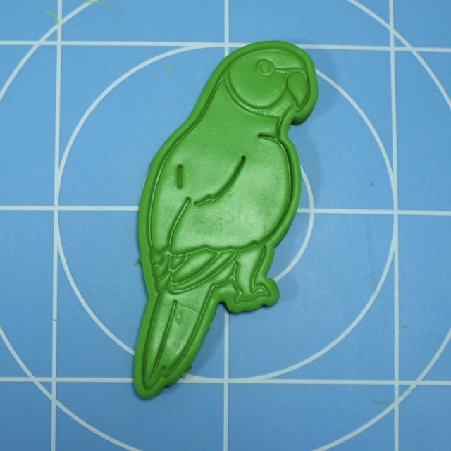 ワカケホンセイインコ 3dプリンター クッキー型 ヌイグルミ制作室ビアンカ