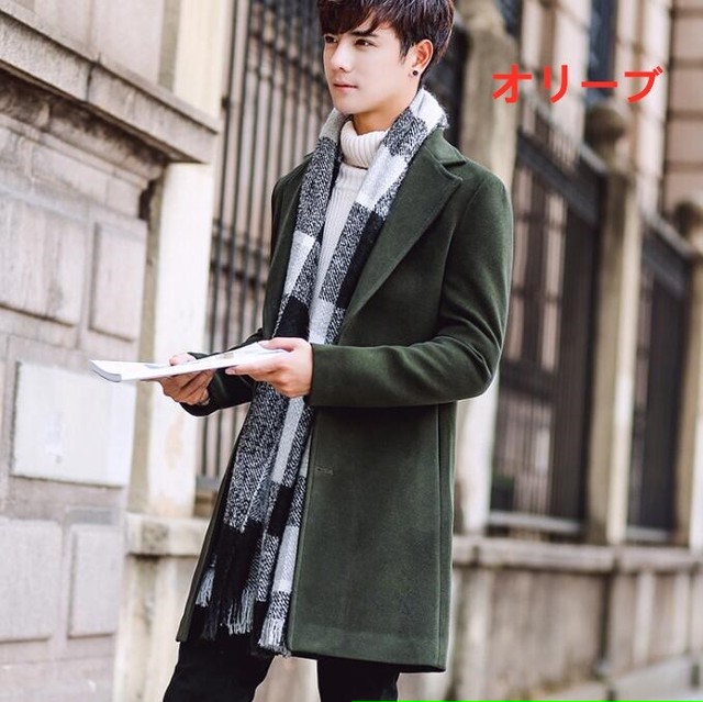 チェスターコート メンズ アウター ビジネス M 5xl展開 濃紺 ワイン色 ピンク オリーブ Licornelegal