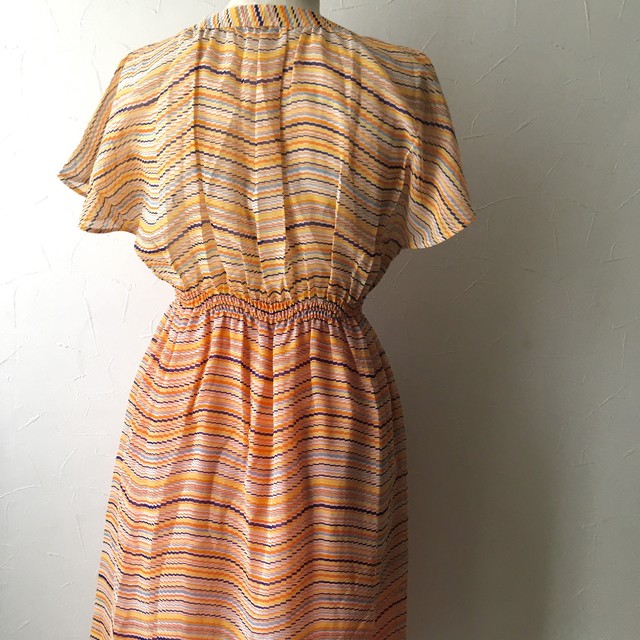 夏色オレンジシャーベットワンピース 昭和レトロ ヴィンテージ 古着と雑貨のお店 Balalaika