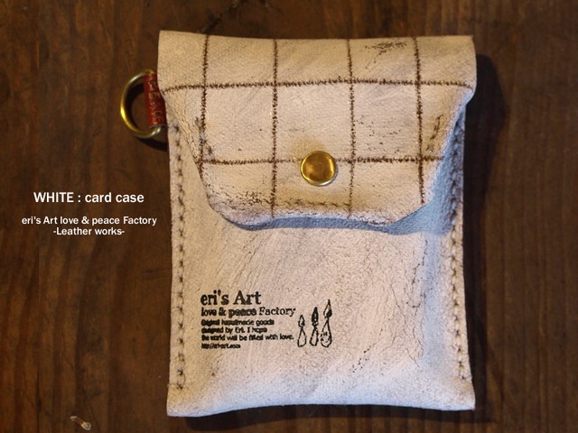 【サンプル品SALE】WHITE : card case 革 カードケース