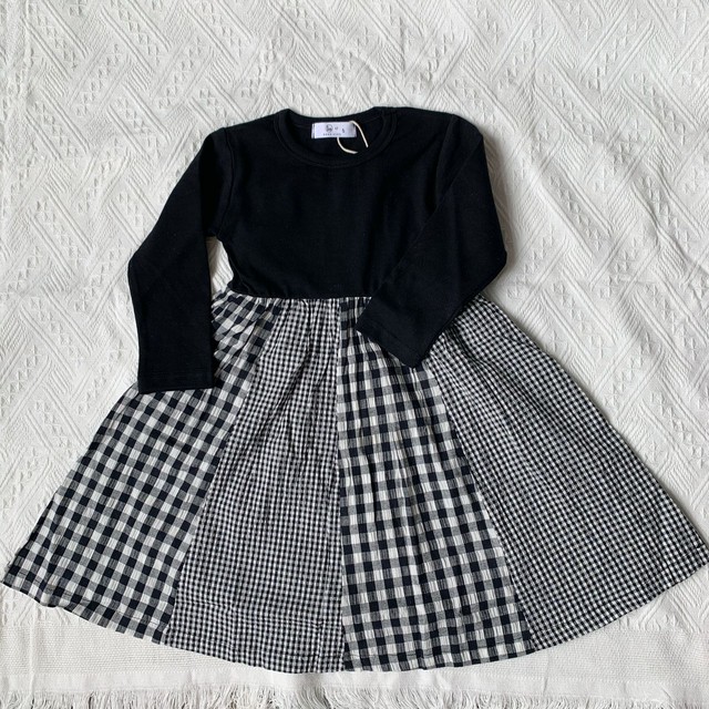 ワンピース チェック柄 長袖 切り替え 秋 冬 おしゃれ 可愛い 子供 キッズ ベビー 赤ちゃん 男の子 女の子 Hay487 Berceau Select Shop ベルソー セレクトショップ キッズ 親子ペアetc