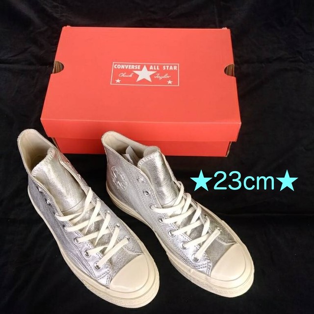 後払いok 23cm 新品 Ct70 コンバース スニーカー ハイカット シルバー Converse Converse World Souvenir