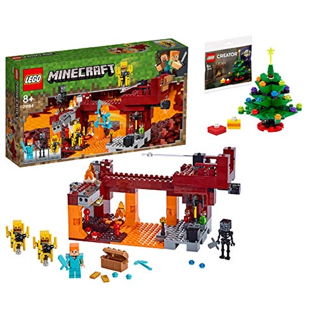 Jpcs メーカー特典 レゴ Lego マインクラフト ブレイズブリッジでの戦い クリスマスツリーミニセット付き Az Japan Classic Store