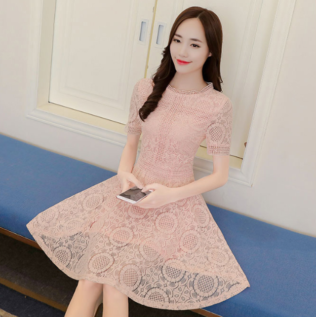 送料無料 パーティードレス ドレス ワンピース フォーマル 結婚式 お呼ばれ 披露宴 2次会 フレア ハイウエスト切り替え 総レース 大人カワイイ Sarubia パーティードレス ワンピース専門店
