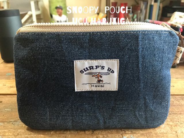 デニムリメイクポーチ Lucuharutiga