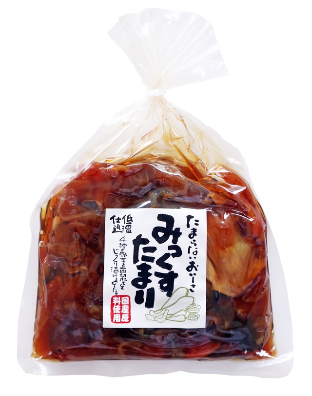 みっくすたまり漬!4種の野菜をたまり醤油で漬け込みました!そのままでも勿論カレーとの相性も抜群です!