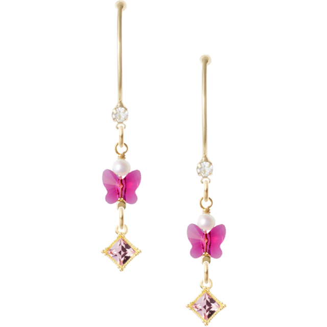 ちょうちょが可愛い淡水パールピアス ファッション雑貨のお店 Meissa