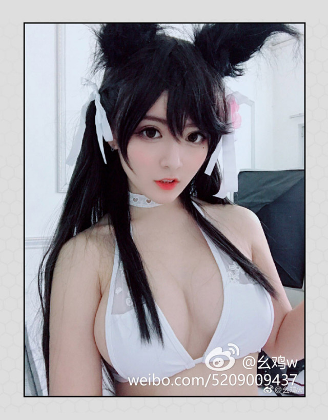 愛宕 コスプレ水着セット 白 アズールレーン 歪萌舍 Cubicbunny
