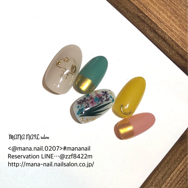 ネイルチップ ワイヤーネイル キャラクター ミラーネイル アロマワックスバーネイル ネイルチップ Mnt0073 Mana Nail Salon By Goods