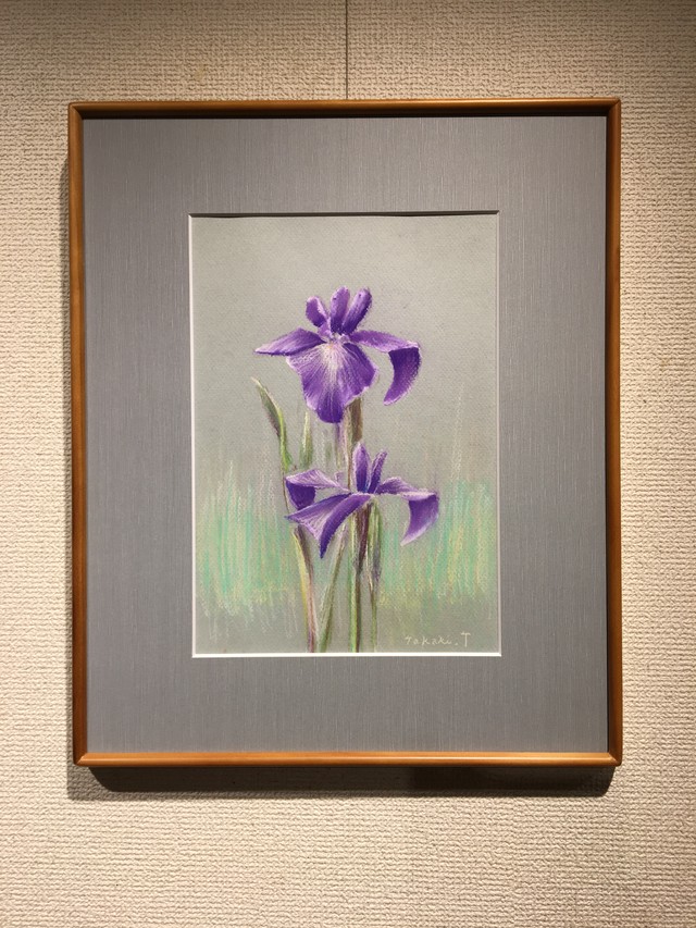 菖蒲 花言葉 花 パステル画 パステル 絵画 絵 直筆 ギフト 田中孝林 Online Store