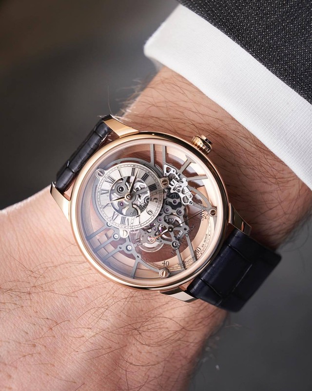 【JAQUET DROZ ジャケ・ドロー】GRANDE SECONDE SKELET-ONE RED GOLD グラン・セコンド スケルトン(レッドゴールド)/国内正規品 腕時計