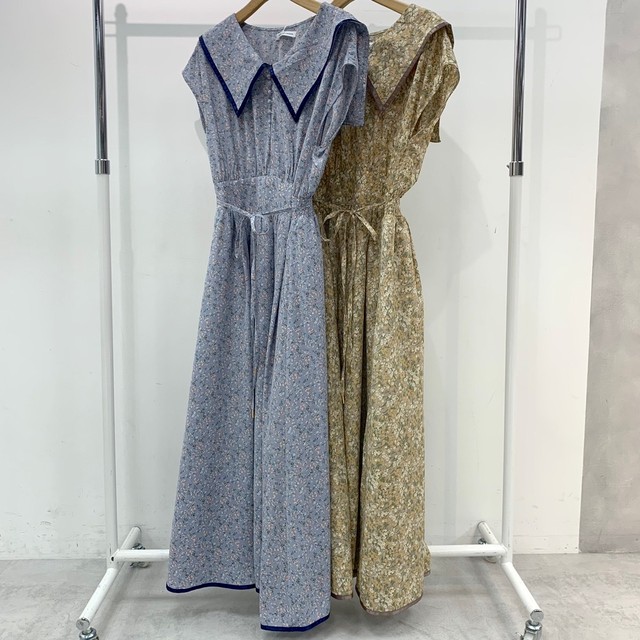 Web限定 配色セーラーカラーガーリーワンピース Every Very Niceclaup