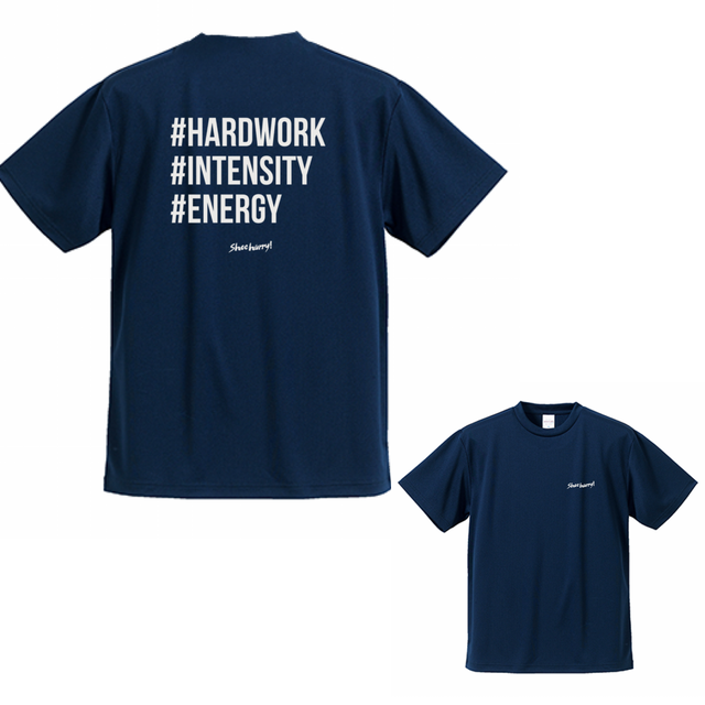 #SHOEHURRY 3KEYWORDS DRY T-SHIRTS|ドライTシャツ(ネイビー/ホワイト)
