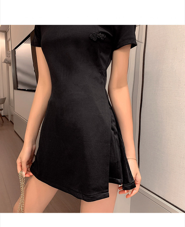特選 人気パ ツが見えない世界一安心なチャイナドレス 彡フォーマルチャイナ パーティドレス セクシーワンピース 夏 春 チャイナドレス風 マイクロミニ ワンピース ショートパンツ付 ツーピース お呼ばれ 結婚式 パーティー 二次会 セレブ セクシー 送料無料 Rw