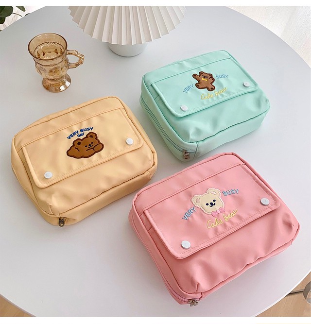 1 26再入荷 即納 送料無料 Milkjoy くまベアナイロンポーチ 韓国 メイク 母子手帳 おむつ Usagi Case ウサギケース 韓国iphoneケース通販