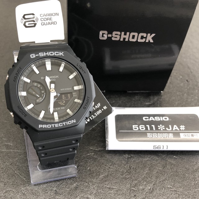 G Shock 腕時計 Ga 2100 1ajf カーボンコアガード ブラック アナログ